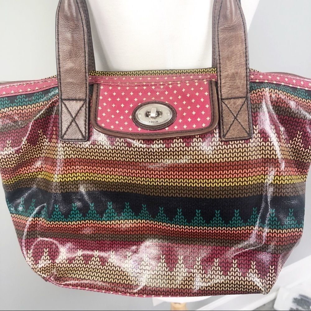 FOSSIL | Key-Per Shoulder Bag Multicolor Purse - Picture 4 of 9